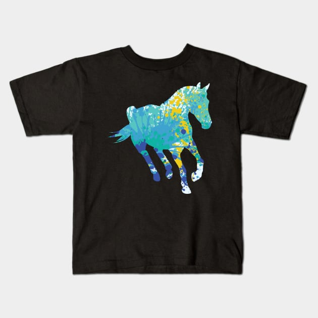 Cool horse horses colorful animal TShirt Kids T-Shirt by thefriendlyone